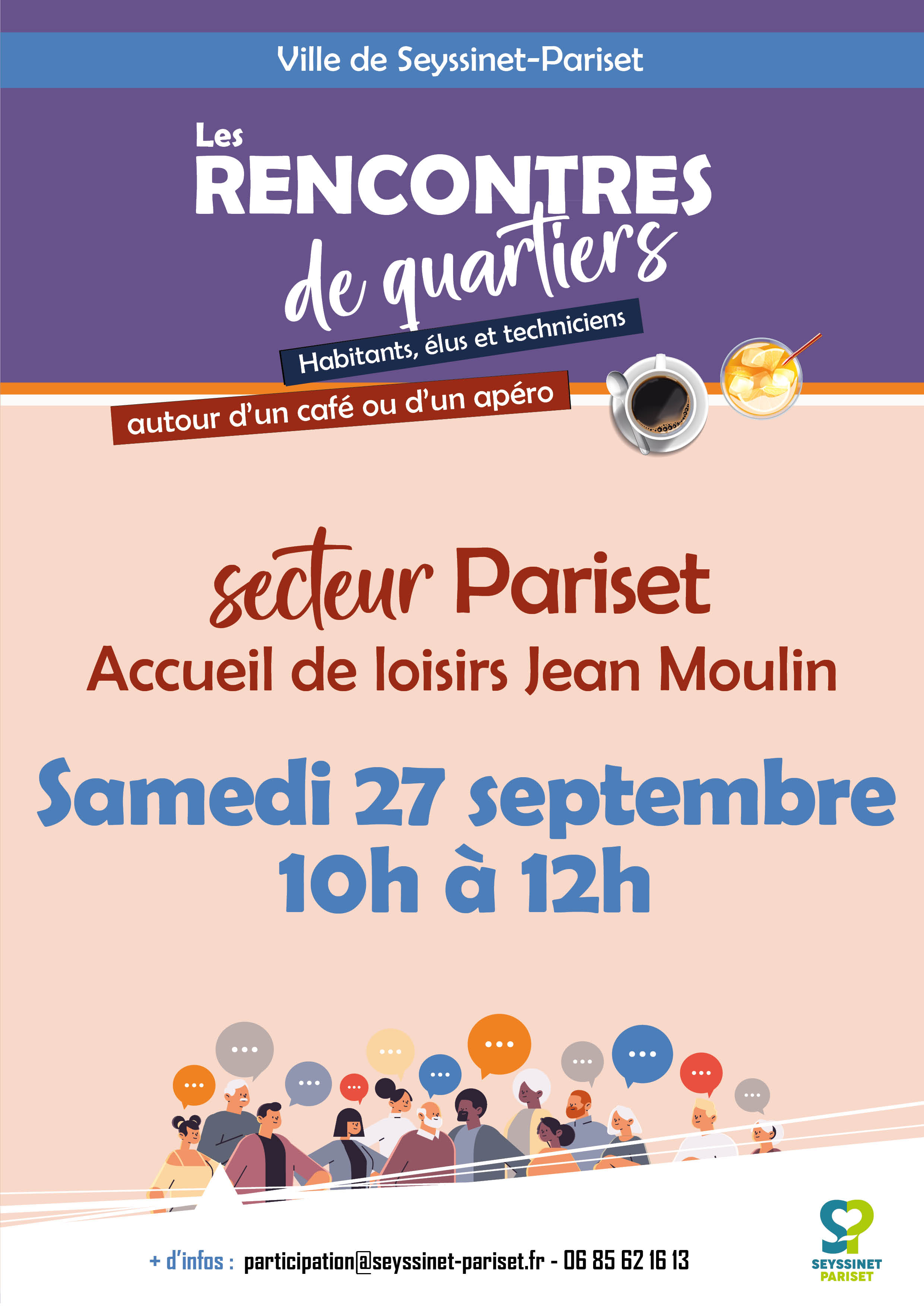 Affiche des rencontres de quartier de l'automne 2025.