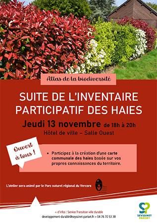 Affiche avec photos de haies